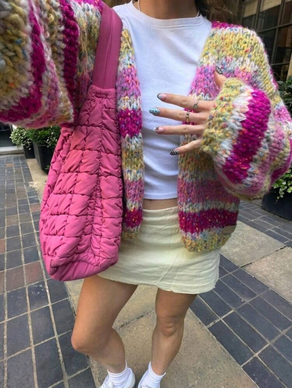 Women's New Autumn/Winter Colorblock Striped Cardigan